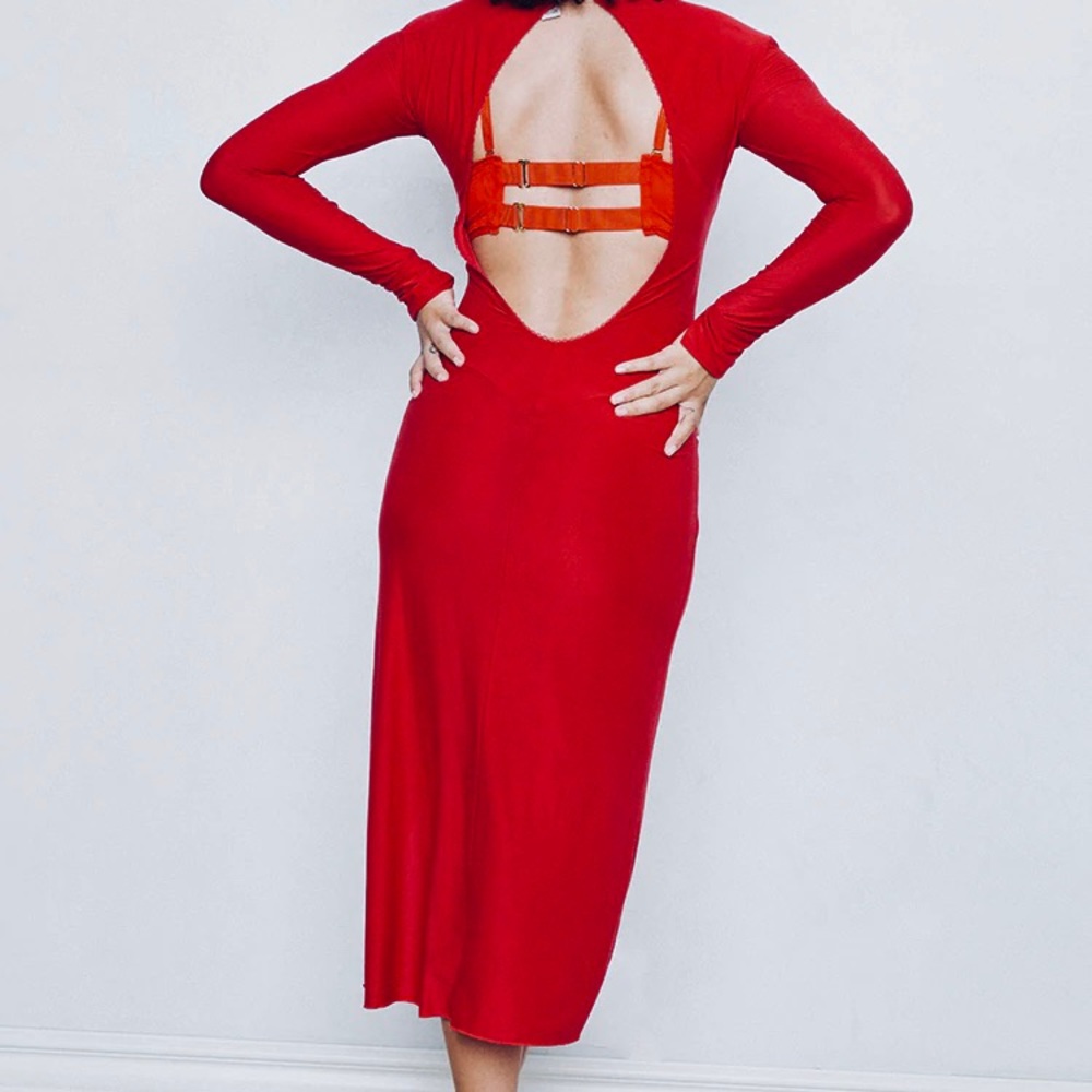 We are HAH (Hot as hell) Southern Lady Dress Sz S and L Rouge Red-VerySexy dress - Picture 5 of 16